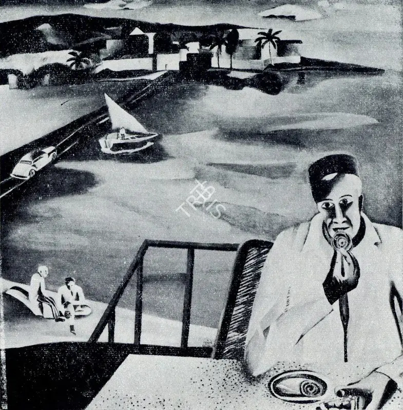 Khakhar , Bhupen (Artist). Man Eating Jalebi, 1976 | Painting