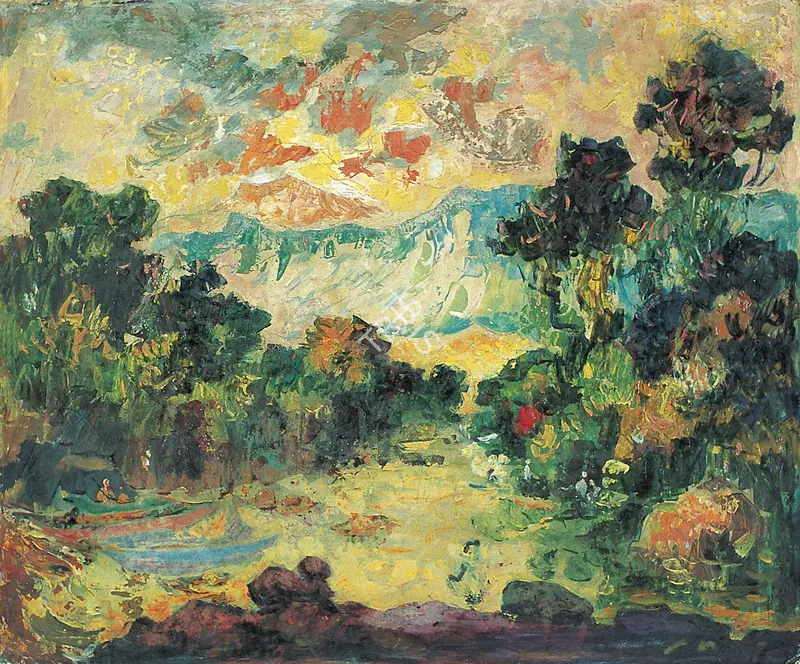 Almelkar, A.A. (Artist). Landscape, c.1947 | Painting
