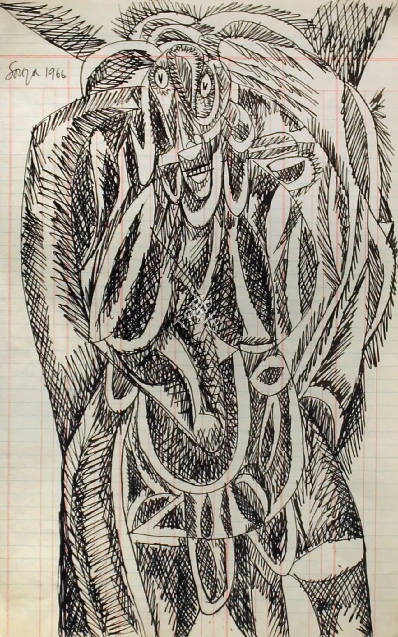 Souza, F.N. (Artist). Untitled, 1966 | Drawing