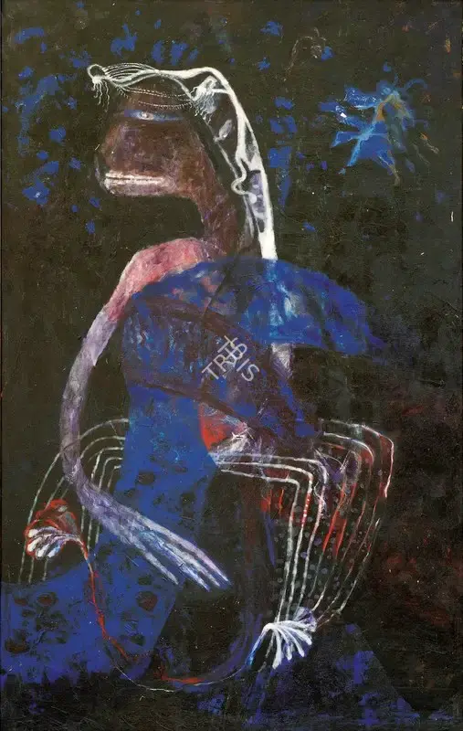 Ganguly, Jaya (Artist). Taming the Evil, 1991 | Painting