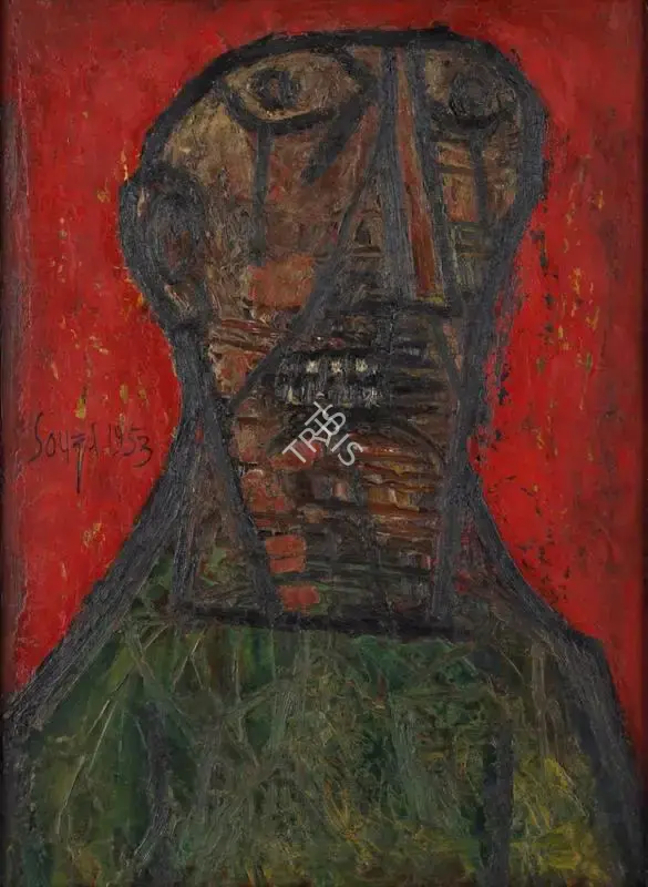 Souza, F.N. (Artist). Head, 1953 | Painting