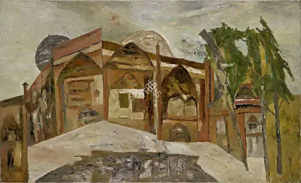Ramkumar (Artist). Untitled (Banaras), 1990 | Painting