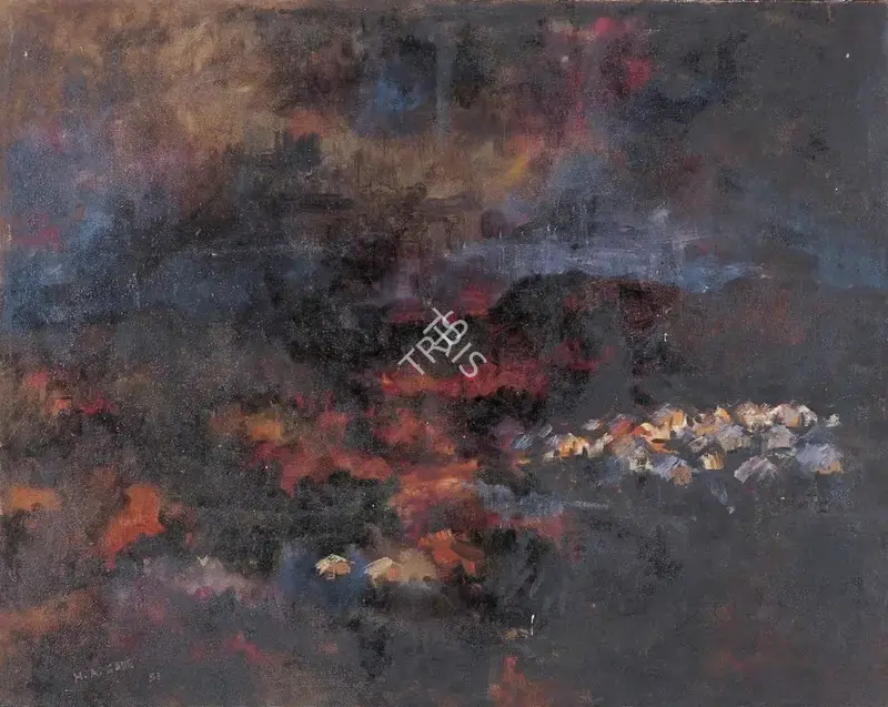Gade, H.A. (Artist). Landscape, 1953 | Painting