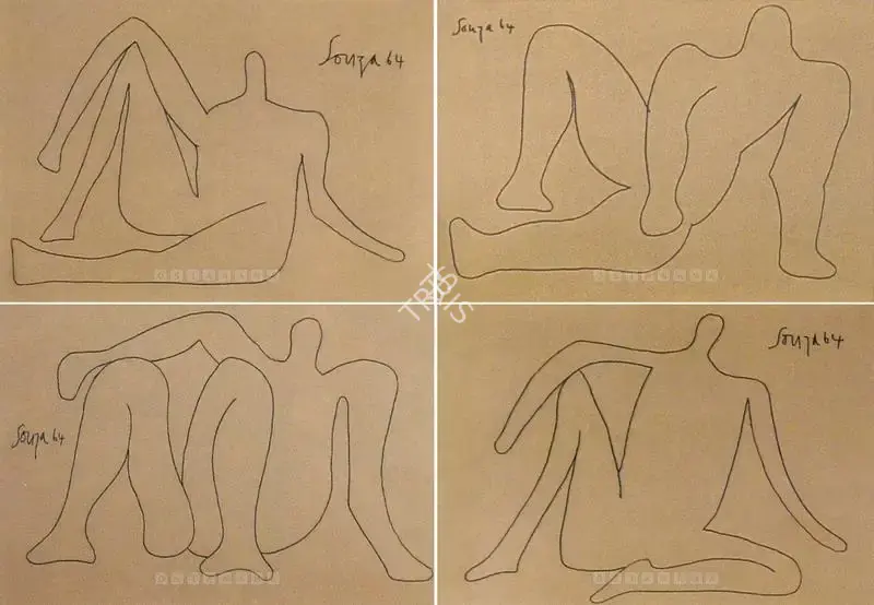 Souza, F.N. (Artist). Untitled, 1964 | Drawing