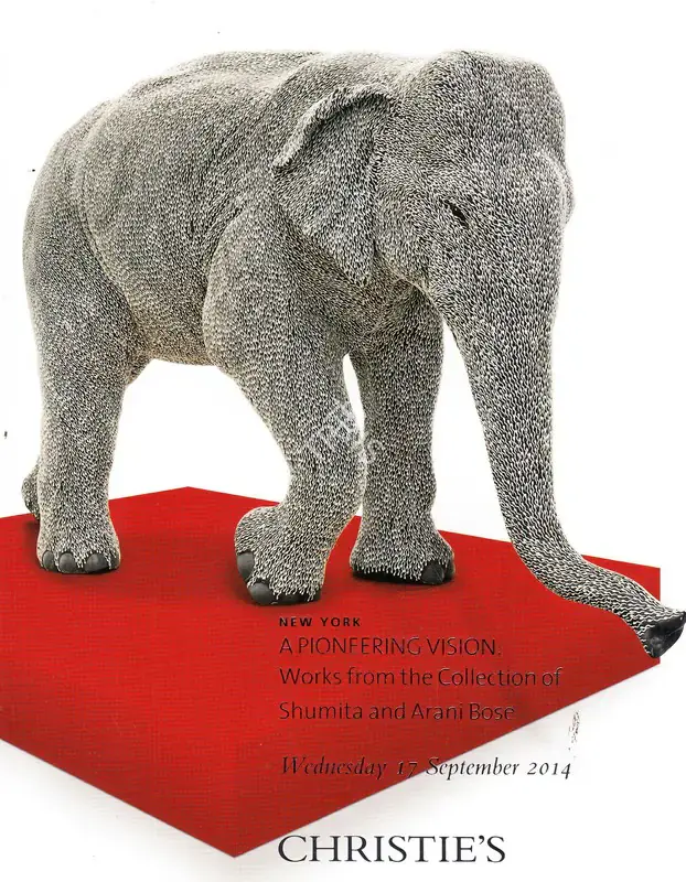 Christie's (Auction House). A Pioneering Vision - Works from the Collection of Shumita and Arani Bose. 17 September 2014, New York | Auction Catalogue | EconomicsArt | 00862185