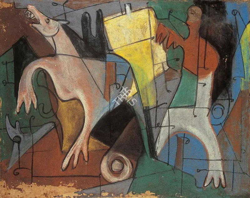 Das, Sunil (Artist). Cubist Study, 1958 | Painting