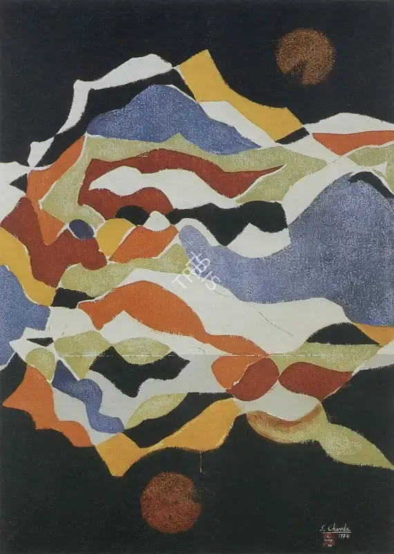 Chavda, Shiavax (Artist). Abstract, 1974 | Painting