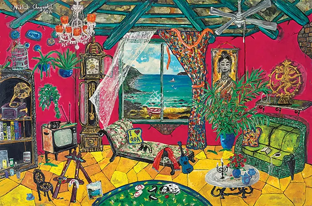 Chaganlal, Nikhil (Artist). A Timeless Interior, 2010 | Painting