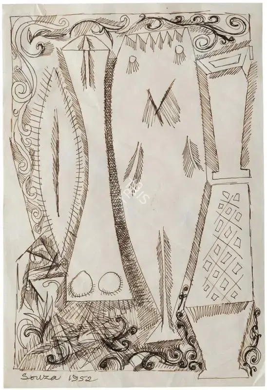 Souza, F.N. (Artist). Untitled, 1952 | Painting