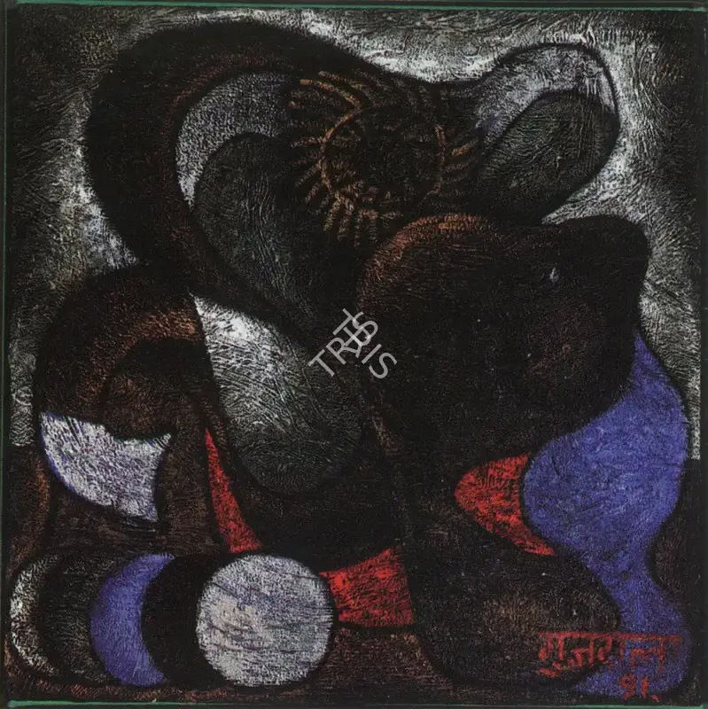 Gujral, Satish (Artist). Untitled. Oil on canvas, laid on polystyrene, 1991 | Painting | FineArts | 00374163