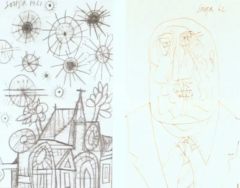 Souza, F.N. (Artist). Untitled, 1959 | Drawing