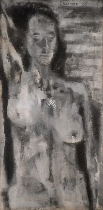 Padamsee, Akbar (Artist). Nude In Grey. Oil and plastic emulsion on canvas, 1960 | Painting  | 00879868