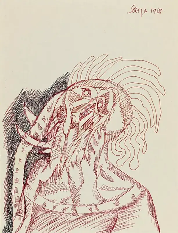Souza, F.N. (Artist). Untitled, 1968 | Drawing