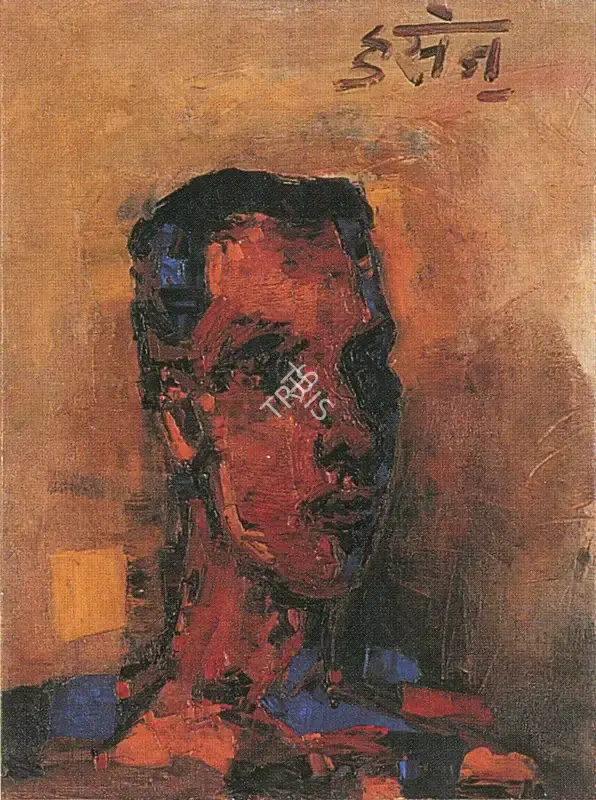Husain, M.F. (Artist). Portrait of a Man, n.d. | Painting