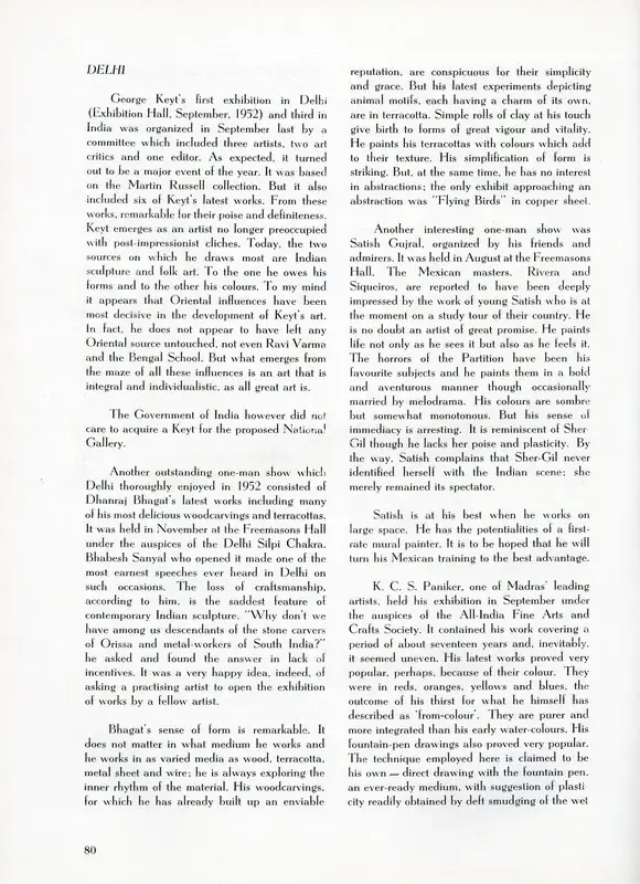 R, A.S. (Essayist). Exhibitions - Bombay. In Marg. 6(2), pp. 80-81. Bombay: Modern Artists and Architects Research Group, April 1953 | Essay | FineArts | 00668815, 1953
