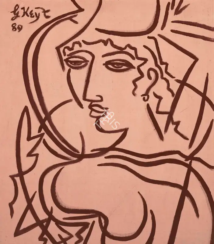 Keyt, George (Artist). Untitled (Woman), 1989 | Painting
