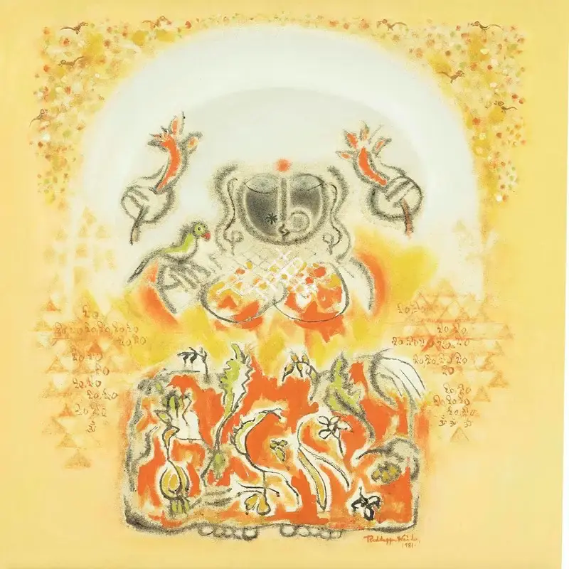 Naidu, Reddeppa (Artist). Deity, 1981 | Painting
