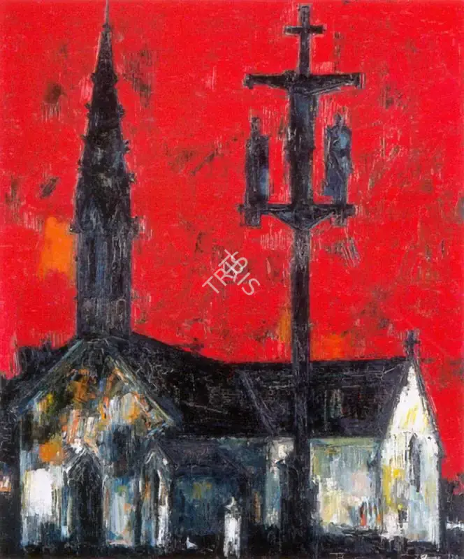 Raza, S.H. (Artist). A Church, 1958 | Painting
