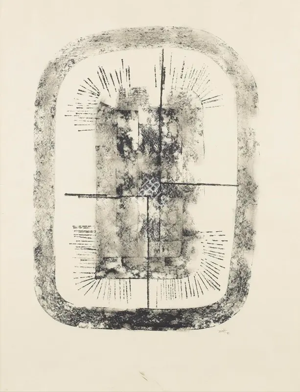 Gaitonde, V.S. (Artist). Composition No. 1. Ink on paper, 1963 | Drawing | FineArts | 00331964