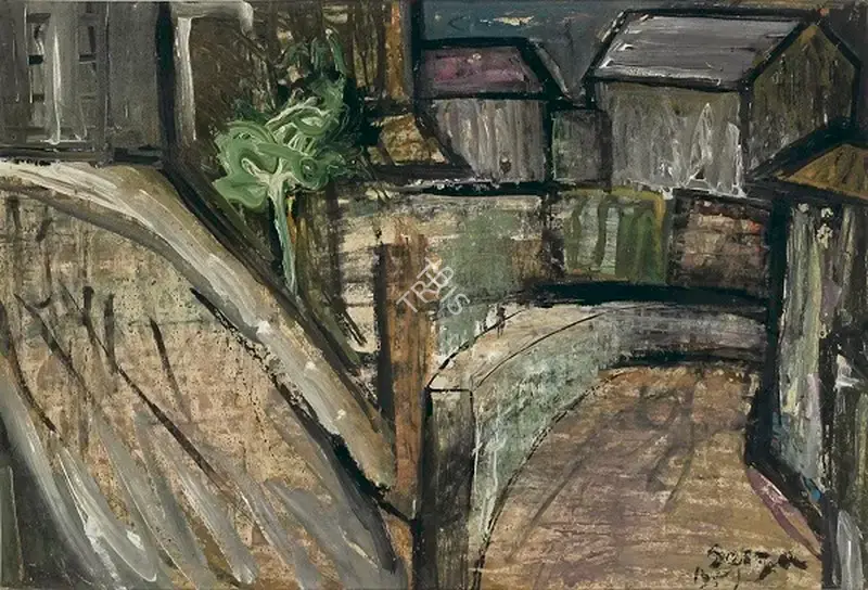 Souza, F.N. (Artist). French Landscape, 1951 | Painting