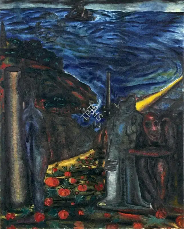 Nair, Surendran (Artist). Tomato Garden, 1989 | Painting