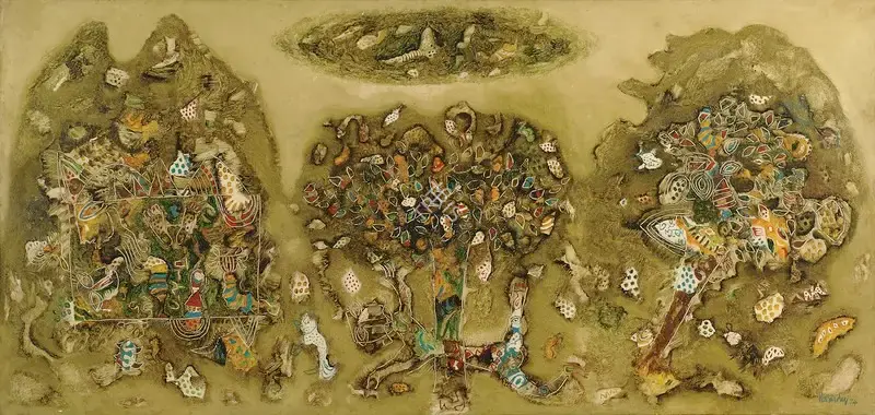 Vasudev, S.G. (Artist). Vriksha Series. Oil on canvas, 1974 | Painting | FineArts | 00574562