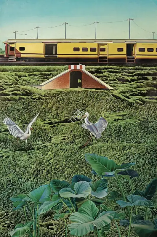 Mohapatra, Jagannath (Artist). My Village Bridge. Oil on canvas, n.d. | Painting | FineArts | 00604666