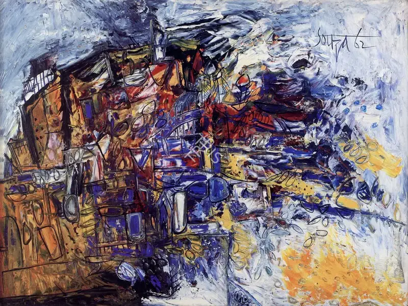 Souza, F.N. (Artist). Landscape, 1962 | Painting