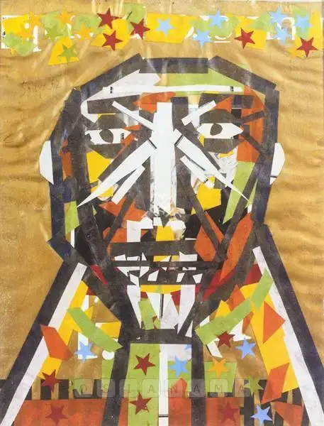 Souza, F.N. (Artist). Portrait, 1962 | Collage