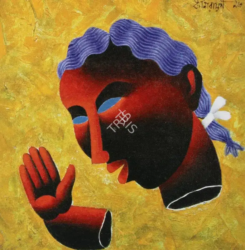 Dasgupta, Dharmanarayan (Artist). Head - Y. Acrylic on canvas, 1993 | Painting | FineArts | 00599274