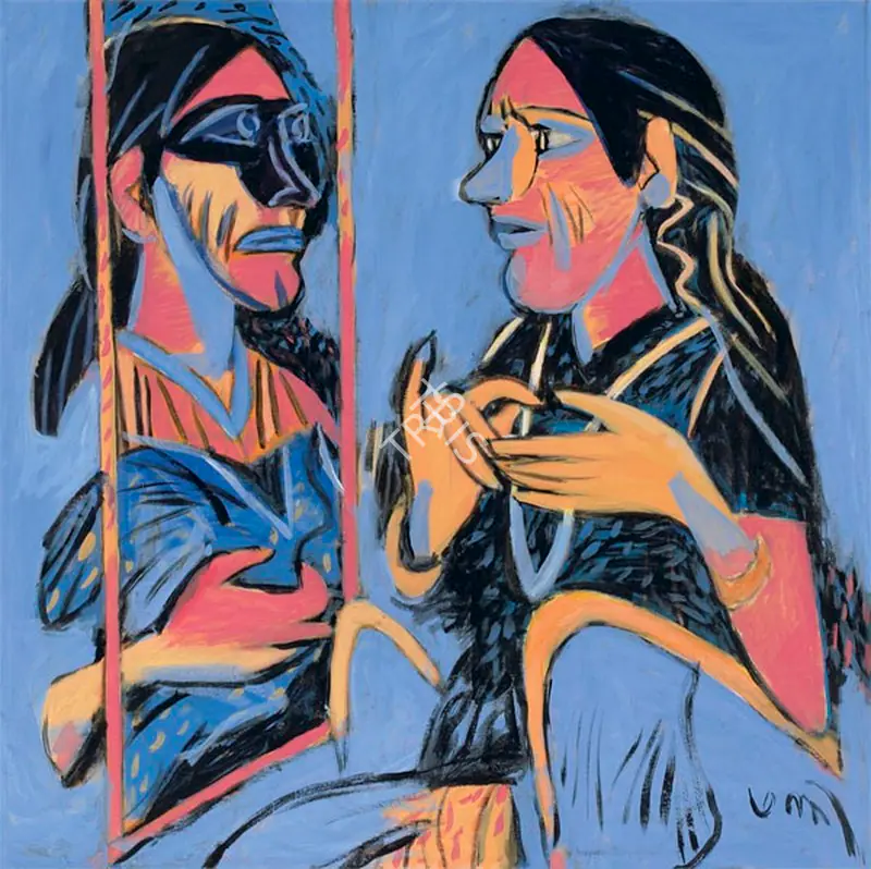 Subramanyan, K.G. (Artist). The Mirror, 2008 | Painting
