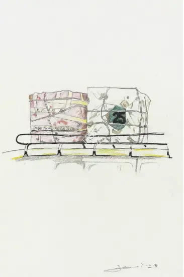 Gupta, Subodh (Artist). Untitled (Sat Samundar Paar) Series, 2003 | Drawing