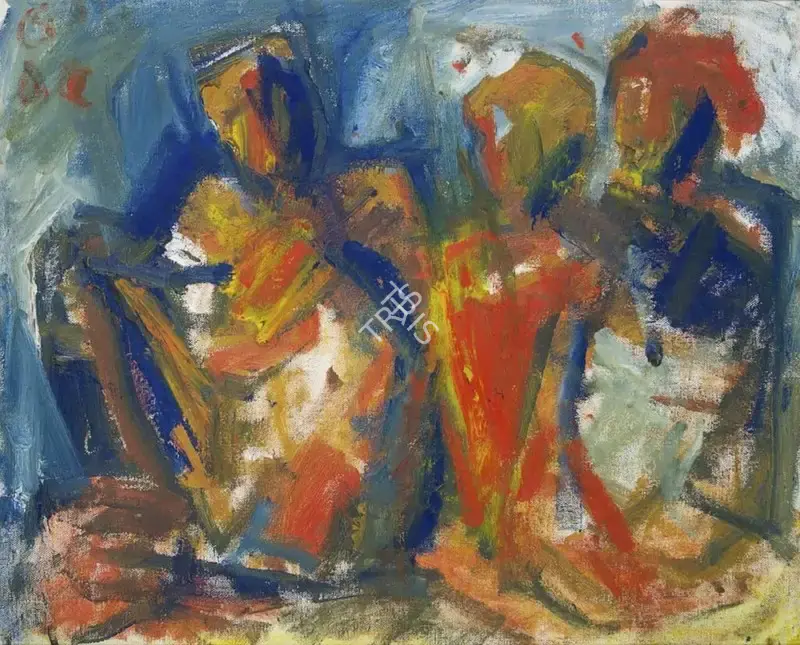 Hore, Reba (Artist). Untitled. Oil on canvas board, 1995 | Painting | EconomicsArt | 00871665