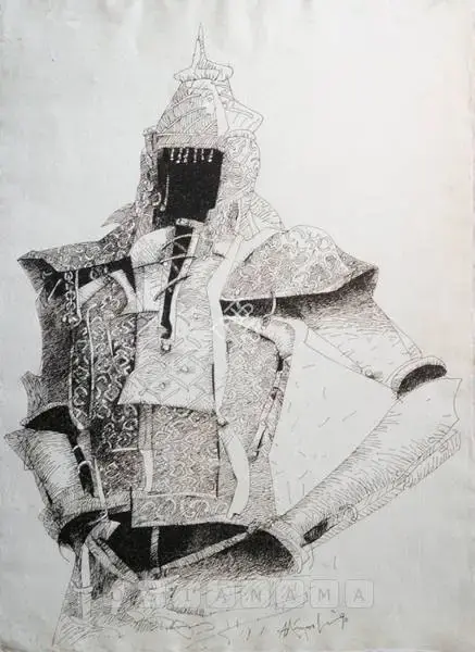 Adimoolam, K.M. (Artist). Armour, n.d. | Drawing