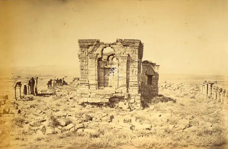 Burke, John (Photographer). Ruins of Martand, Kashmir. Albumen print pasted on mount, 1868 | Antiquarian Photograph | Photography | 00115953