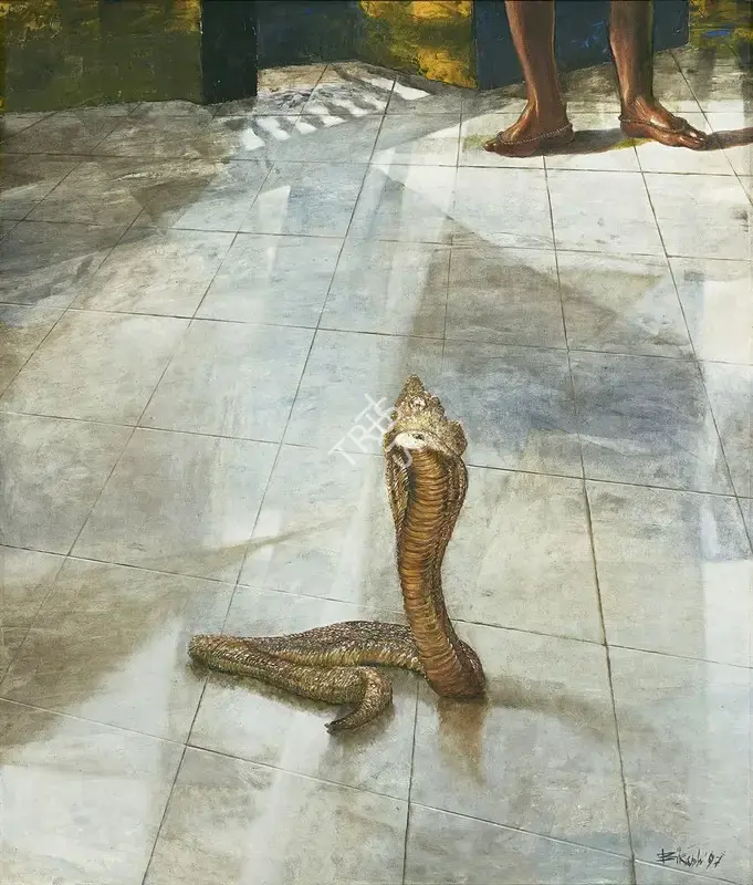 Bhattacharjee, Bikash (Artist). Untitled (Bastusaap), 1997 | Painting