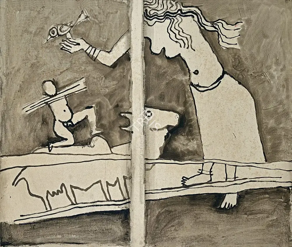 Husain, M.F. (Artist). Untitled, c.1970 | Painting