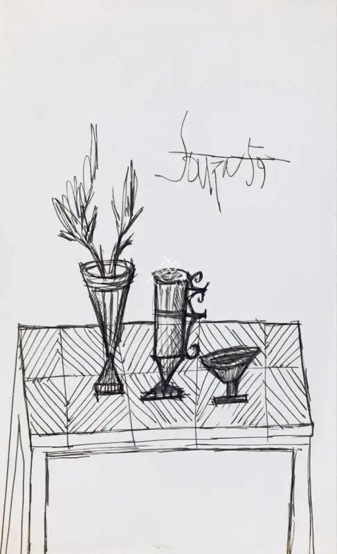 Souza, F.N. (Artist). Untitled (Still Life with Table), 1959 | Painting