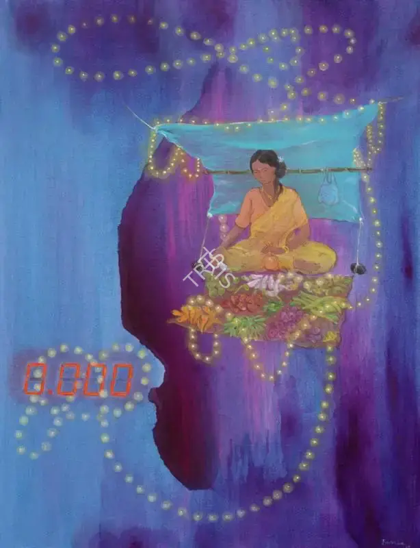Harsha, N.S. (Artist). Beginning. Acrylic on canvas, 2019 | Painting | FineArts | 00546462