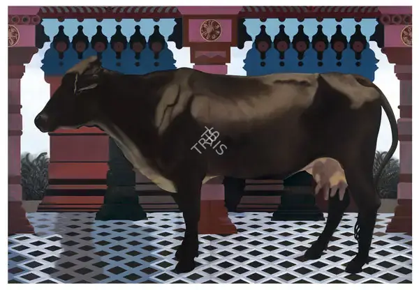 Sharma, Nataraj (Artist). Urban Animal (Cow). Oil on canvas, 2015 | Painting | FineArts | 00641661
