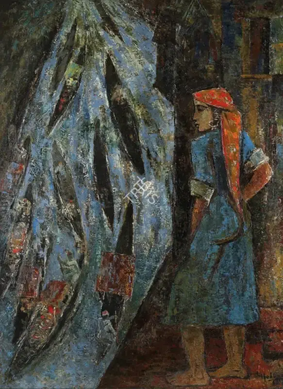 Hebbar, K.K. (Artist). Untitled. Oil on canvas, 1963 | Painting | FineArts | 00646998