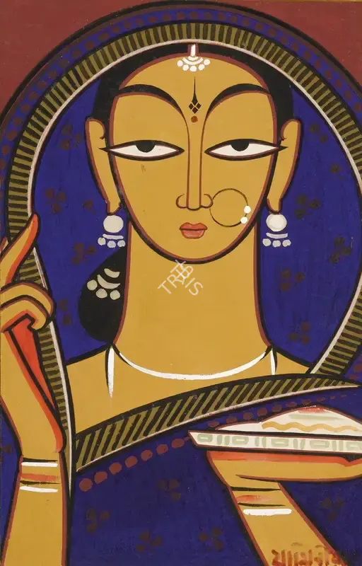 Roy, Jamini (Artist). Untitled (Maiden), n.d. | Painting