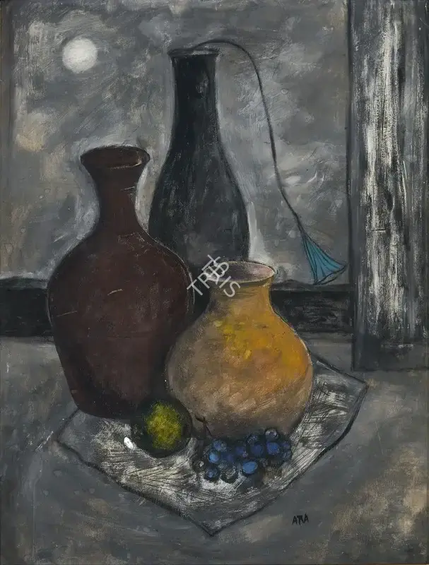 Ara, K.H. (Artist). Untitled (Still Life), c.1950 | Painting