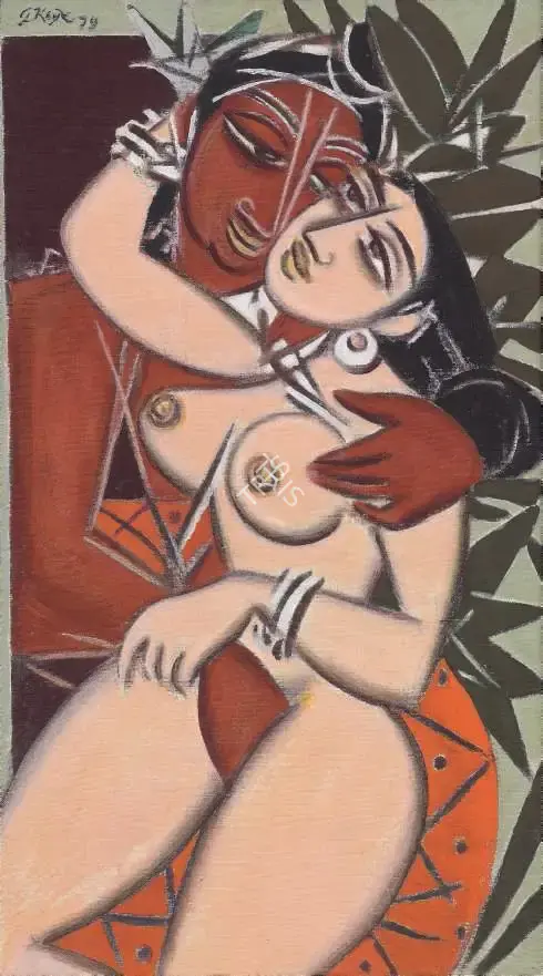 Keyt, George (Artist). Untitled (Lovers), 1979 | Painting