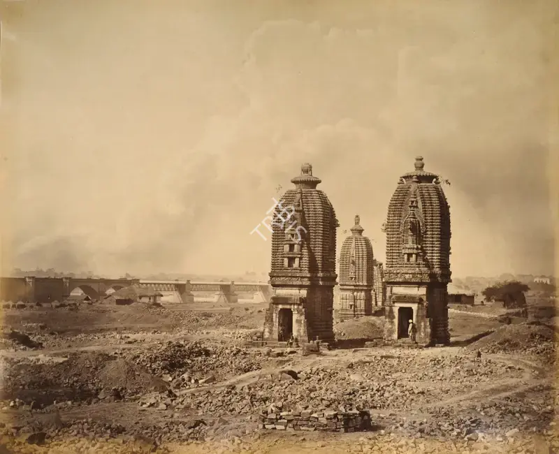 Studio V. & E. Pont (Photographic Studio). Burrakur Temples, Burdwan. Albumen print, n.d. | Antiquarian Photograph | Photography | 00115790
