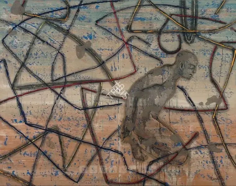 Iranna, G.R. (Artist). Untitled. Acrylic on Tarpaulin, 2005 | Painting | FineArts | 00575645