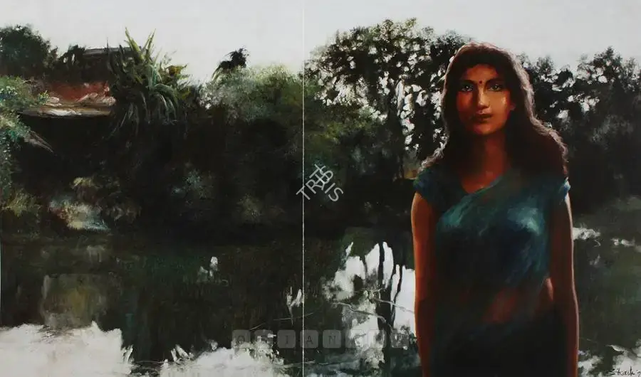 Bhattacharjee, Bikash (Artist). Untitled, 1990 | Painting