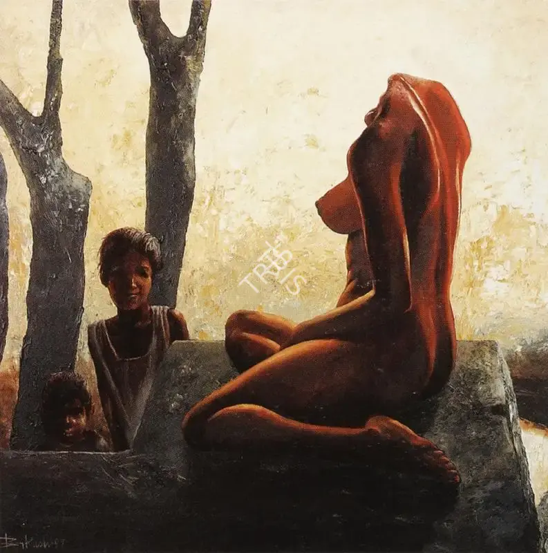 Bhattacharjee, Bikash (Artist). Untitled. Oil on canvas, 1997 | Painting | FineArts | 00375907