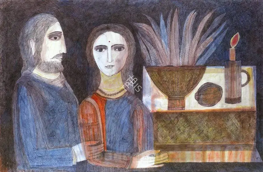 Narayan, Badri (Artist). Untitled, n.d. | Painting