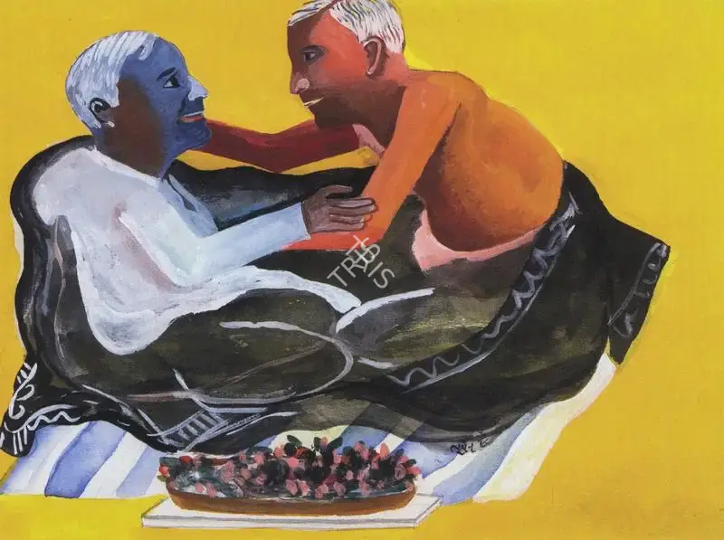 Khakhar, Bhupen P. (Artist). Grey Blanket, 1998 | Painting